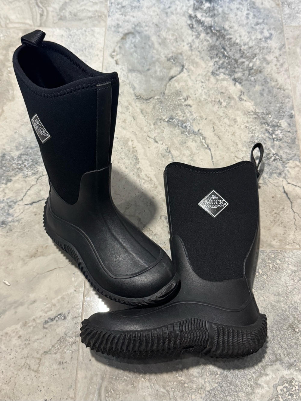 Unisex- The Muck Company Kids' Black Waterproof Rain & Snow Boots